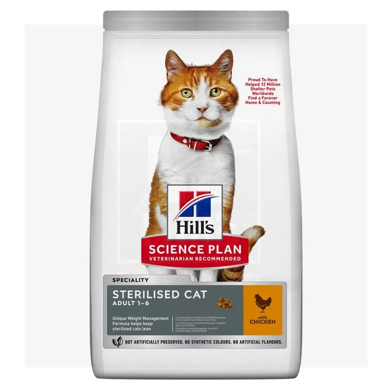 Hill's Science Plan Sterilized Young kassitoit kanalihaga 1,5kg - Tootepilt 