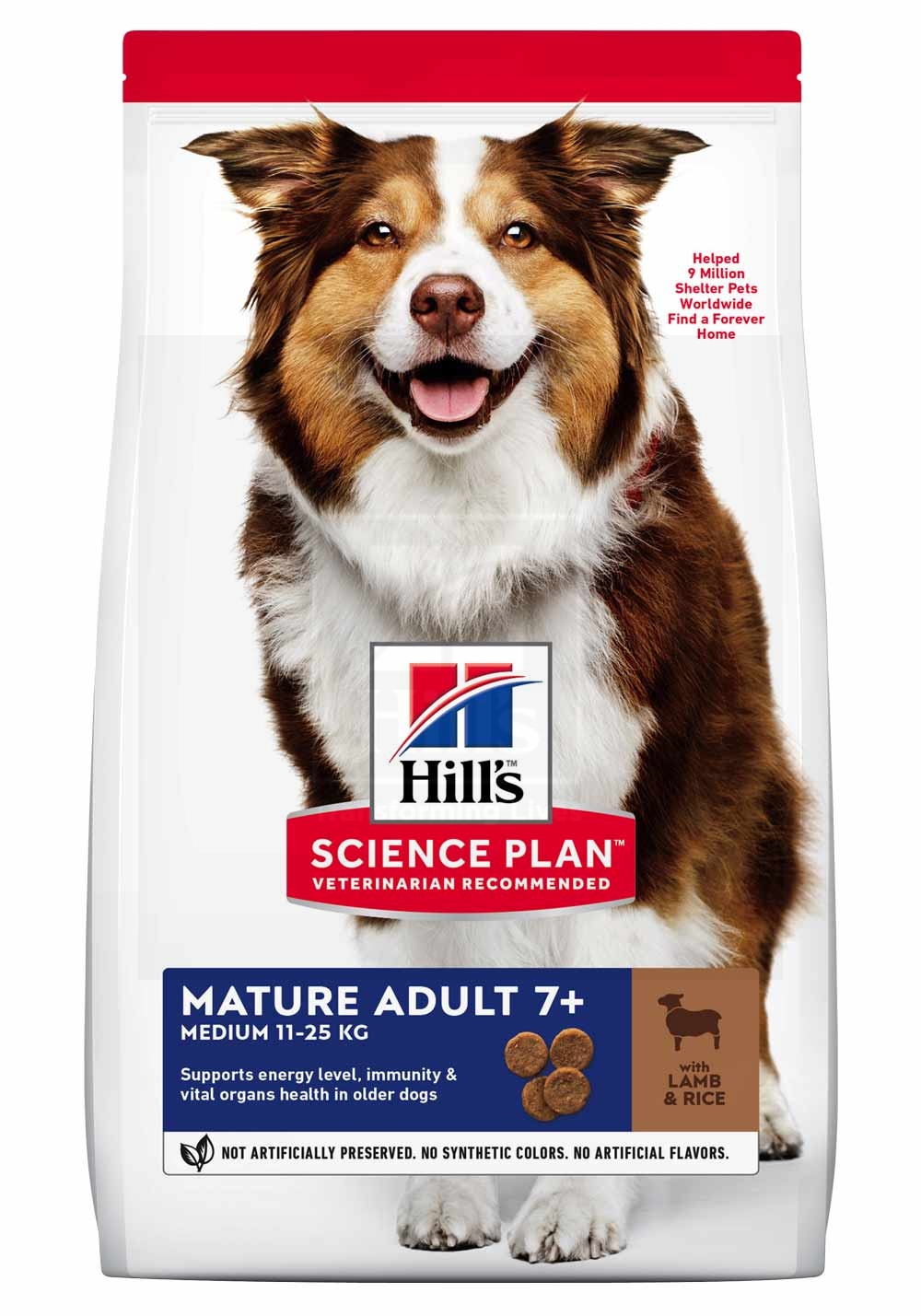 Hill's Science Plan Mature koeratoit lambaga keskmisele koerale 2,5kg - Tootepilt 