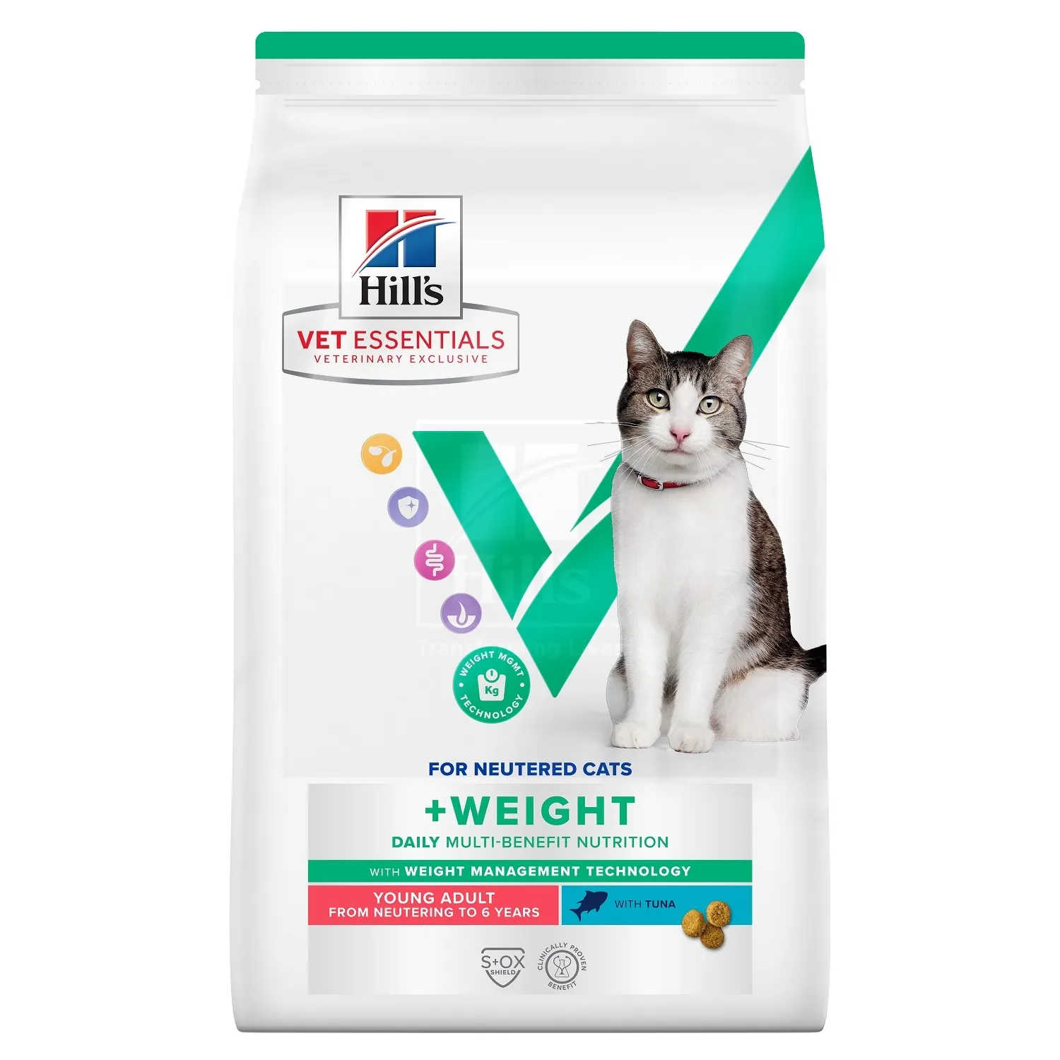 Hill's VE MB+Weight kuivtoit noortele kassidele tuunikalaga 1,5 kg - Tootepilt 