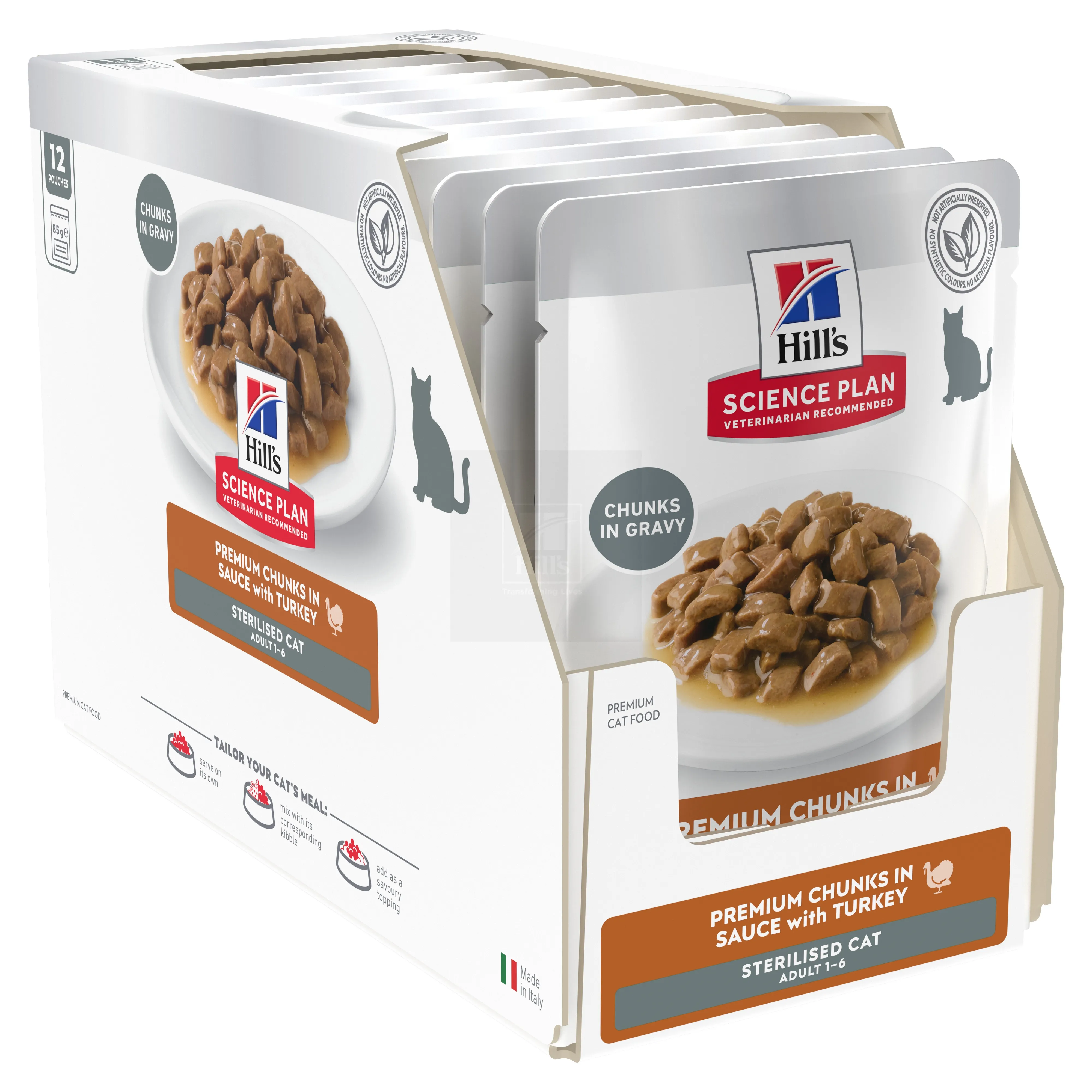 Hills kassi einekotike young sterilised kalkun 85g 12tk - Tootepilt 