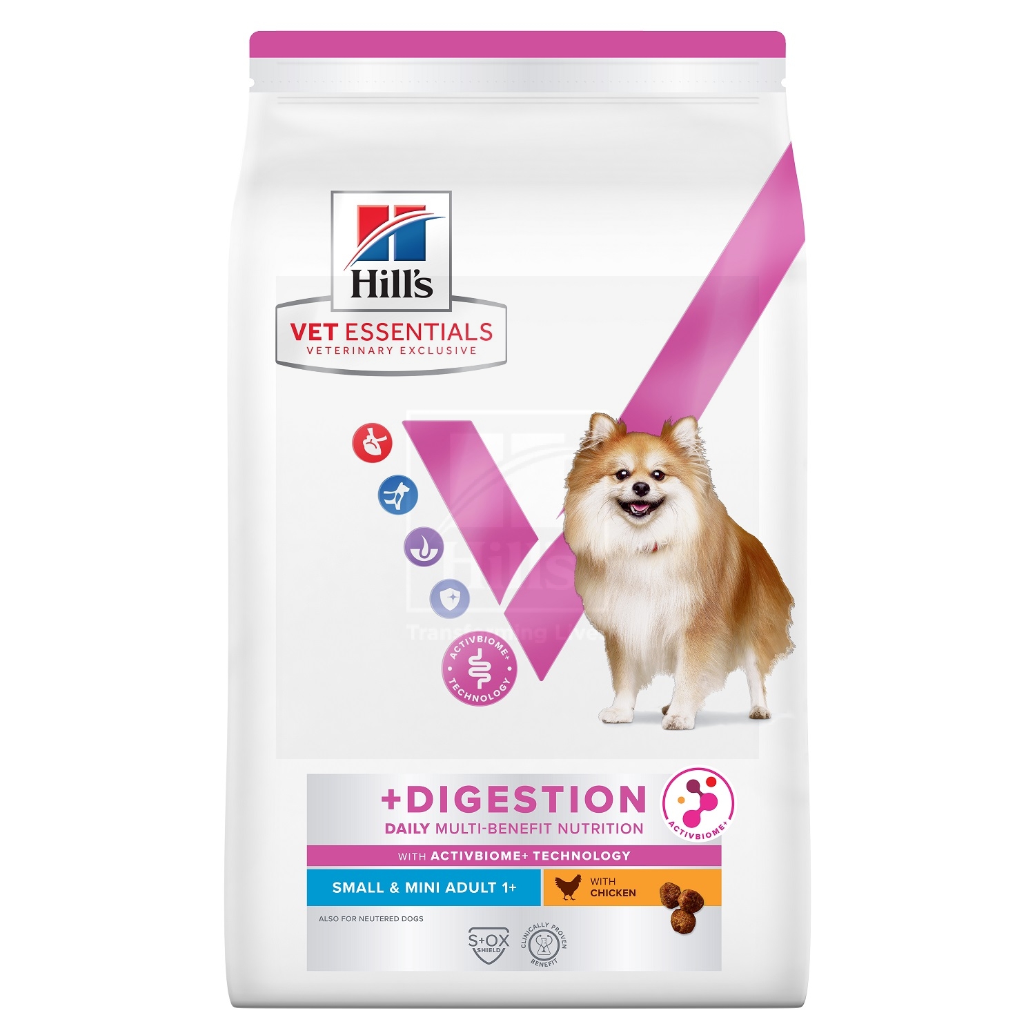 Hills VE MB+Digestion kuivtoit väikestele koertele kanaga 2 kg - Tootepilt 