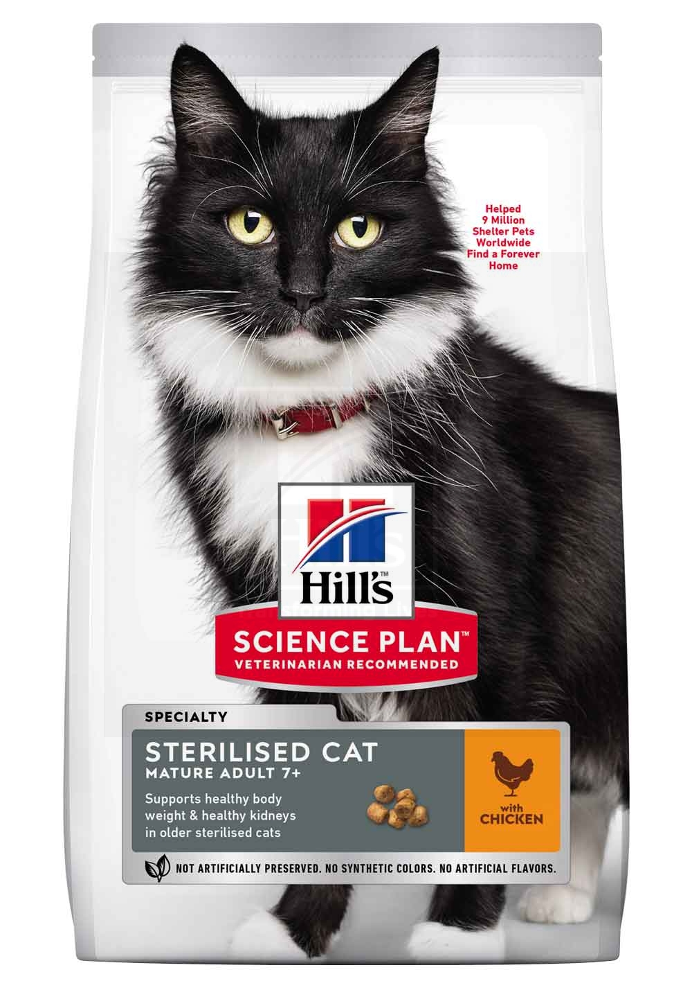 Hill's Science Plan Sterilized Mature kassitoit kanalihaga 3kg - Tootepilt 