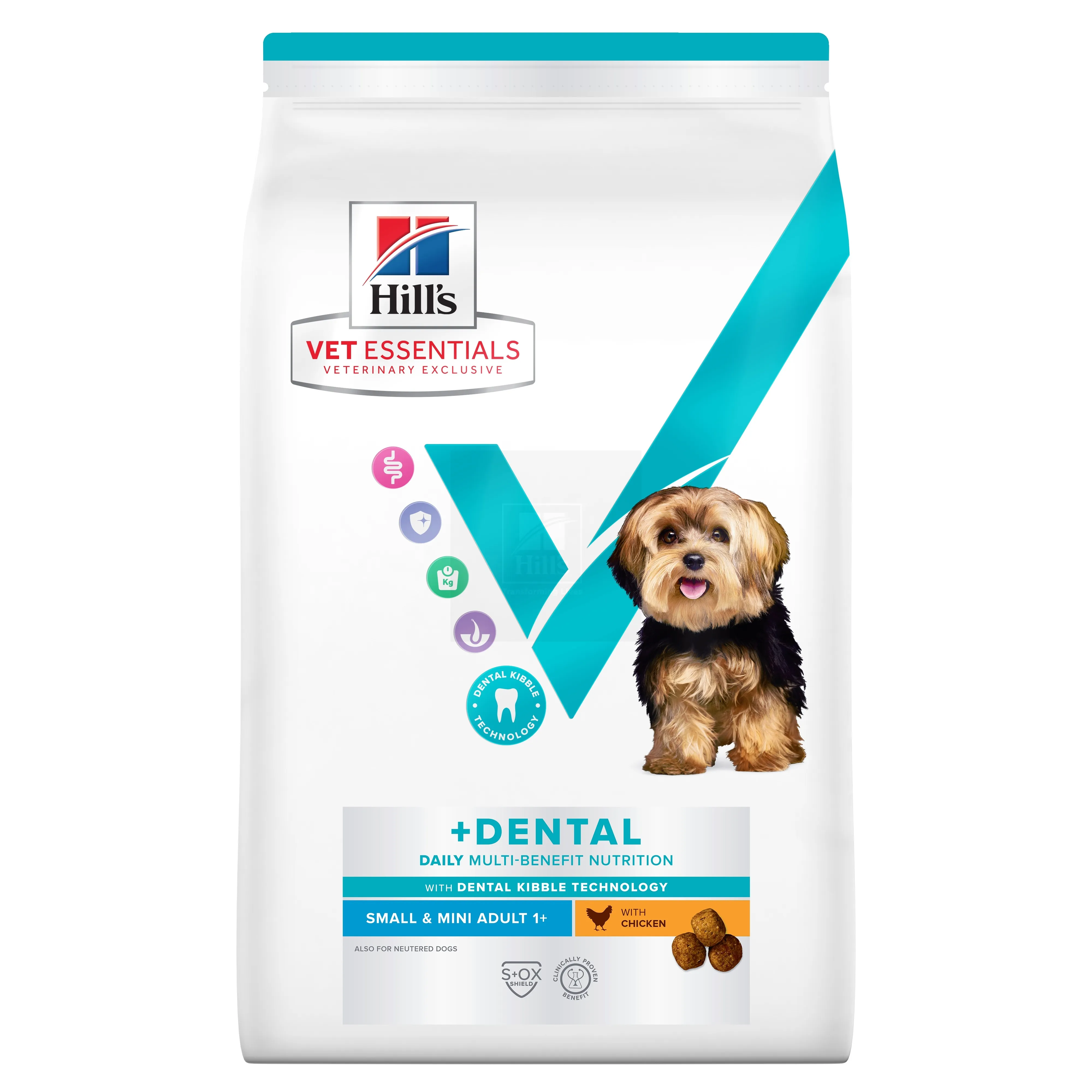 Hill's VE Multi-Benefit Dental kuivtoit väikestele koertele, kana, 2kg - Tootepilt 