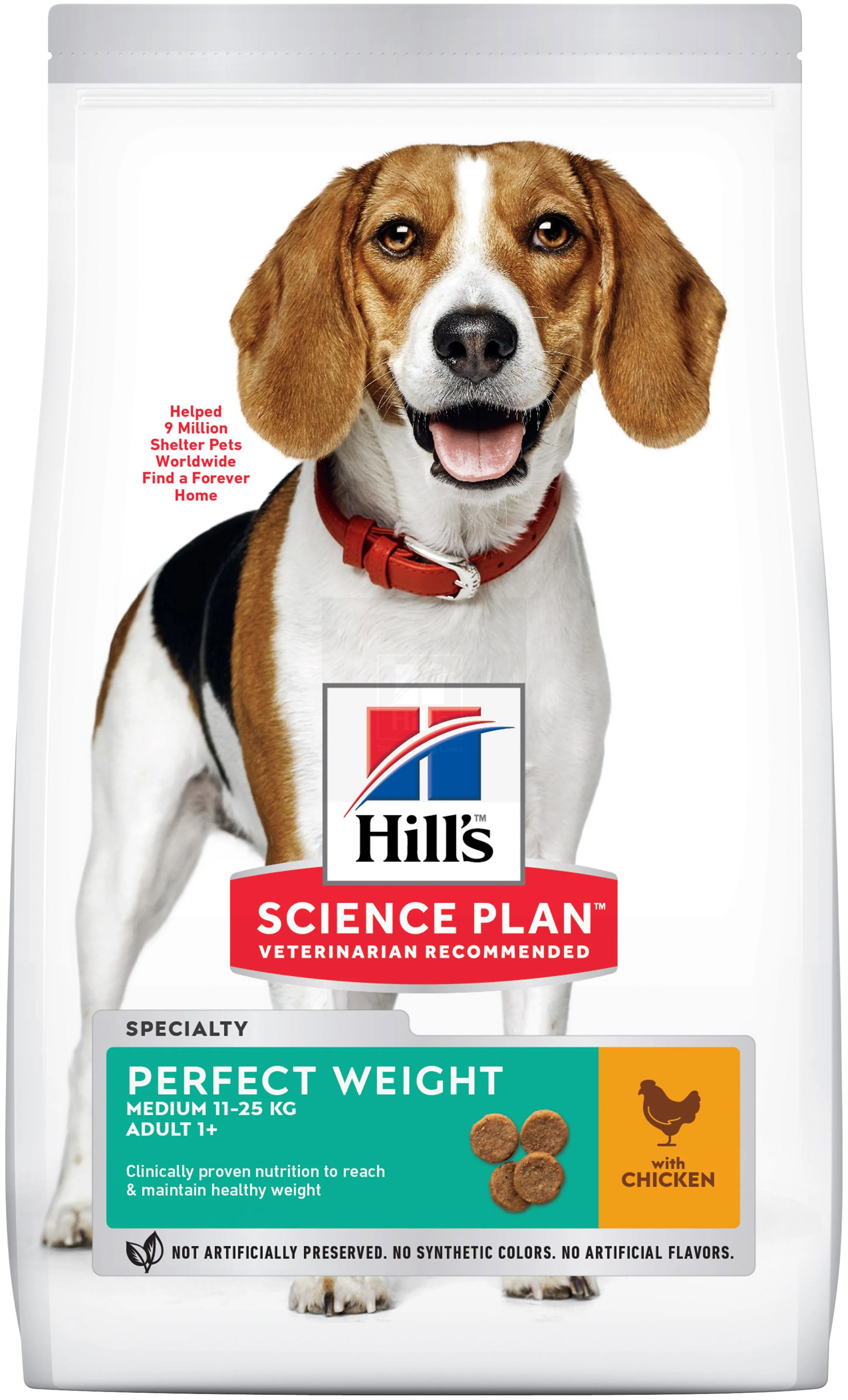 Hill's Science Plan Weight koeratoit kanaga keskmisele koerale 2kg - Tootepilt 