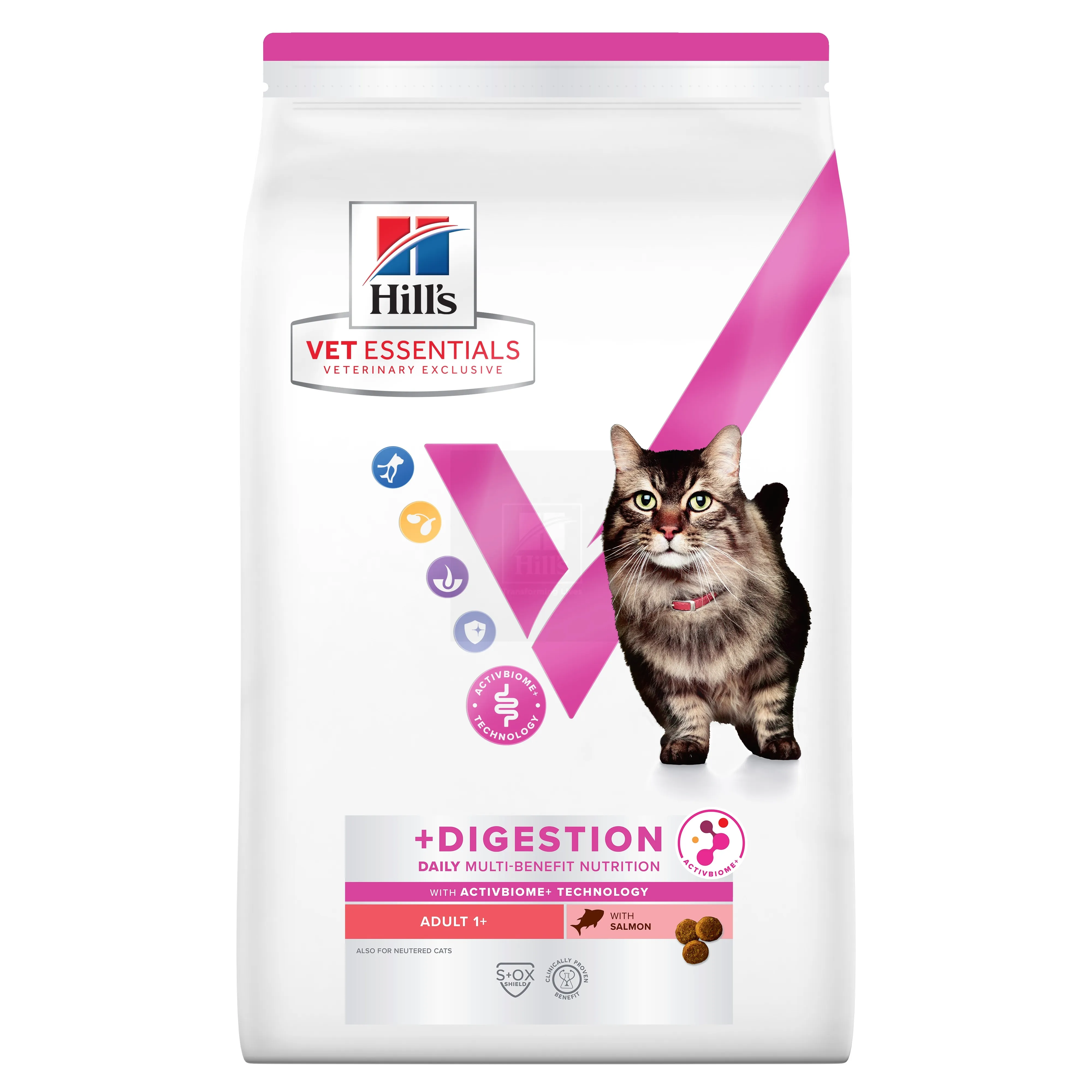Hill's VE Multi-Benefit+Digestion täistoit kassile lõhega 1,5 kg - Tootepilt 