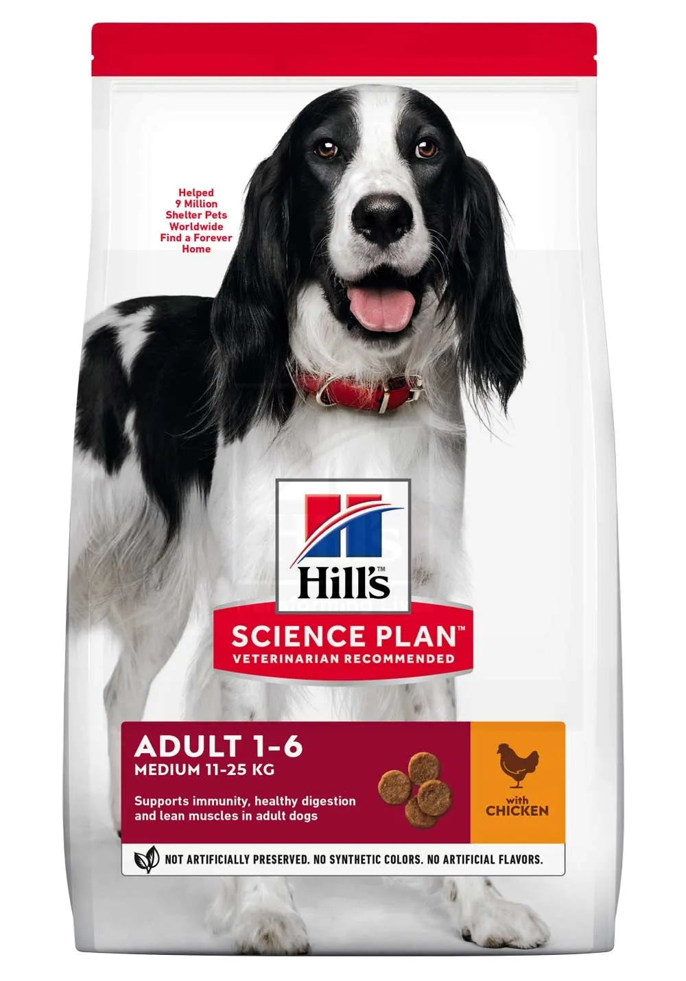 Hill's Science Plan koeratoit kanaga keskmisele koerale 14kg - Tootepilt 