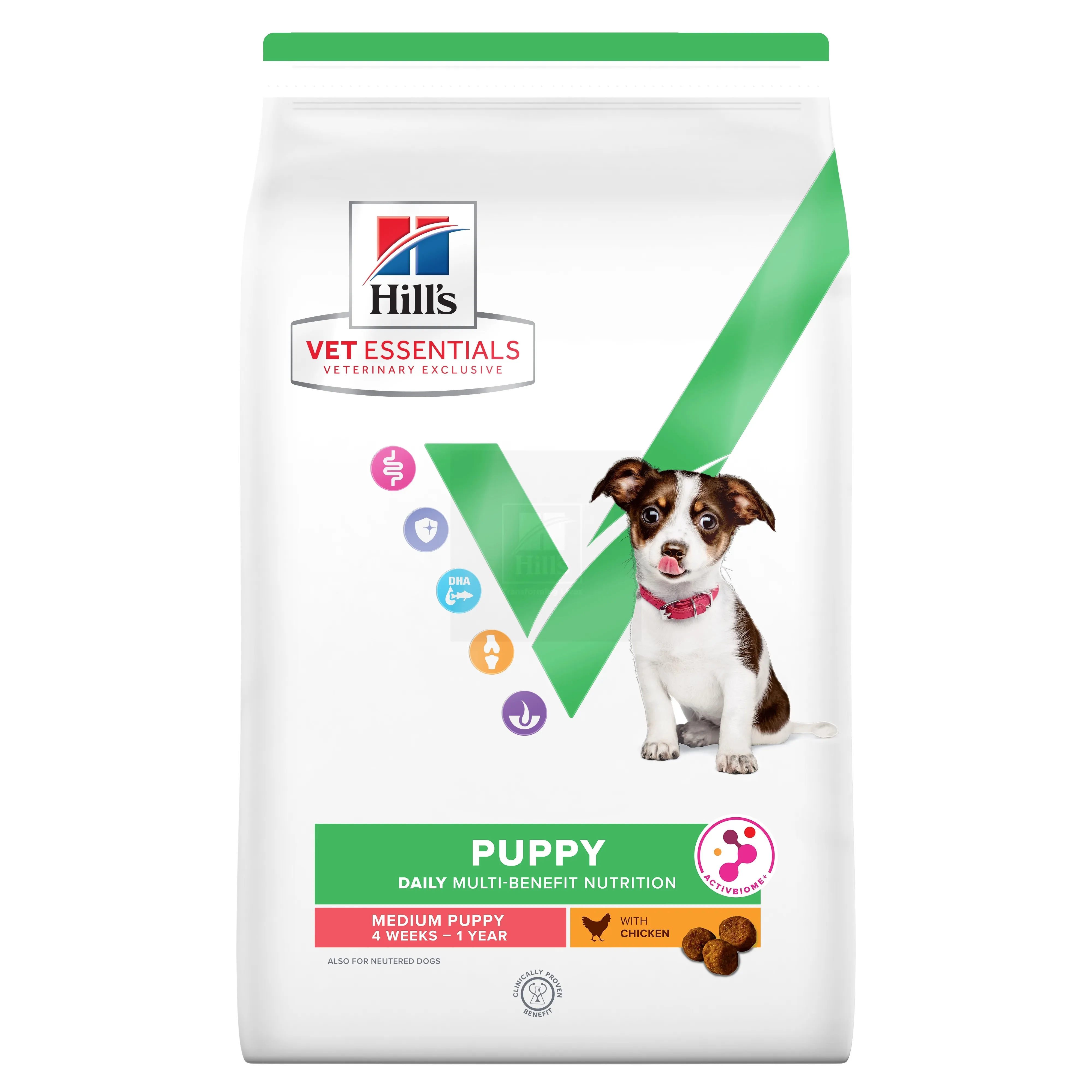Hill's VE Multi-Benefit kuivtoit keskmist tõugu kutsikatele, kana, 2kg - Tootepilt 