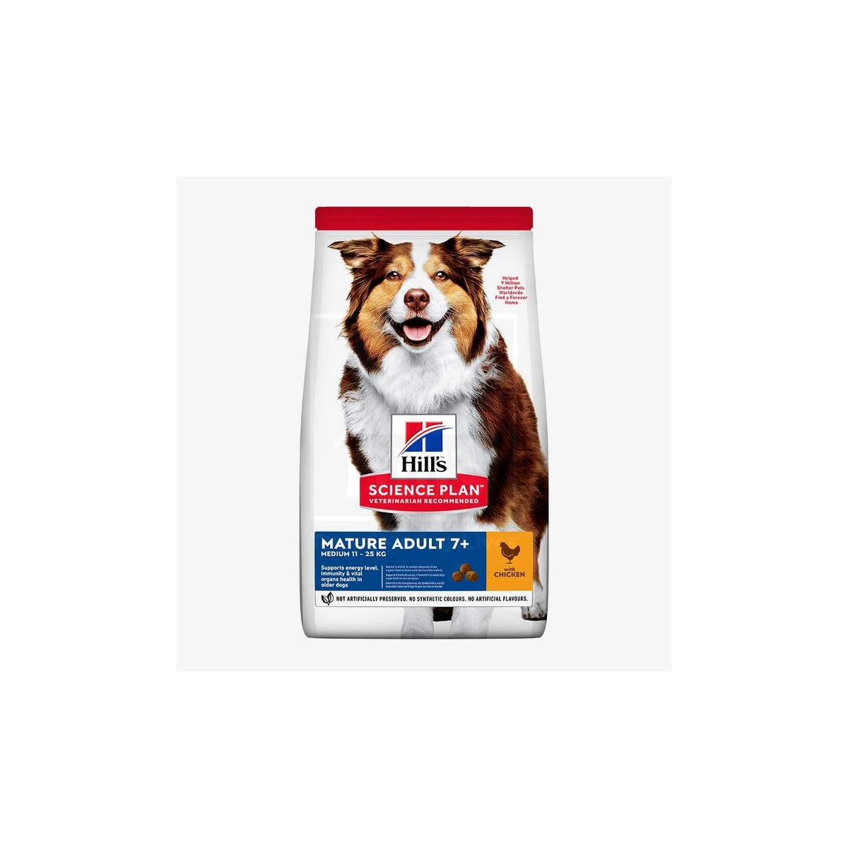 Hill's Science Plan Mature koeratoit kanaga keskmisele koerale 2,5kg - Tootepilt
