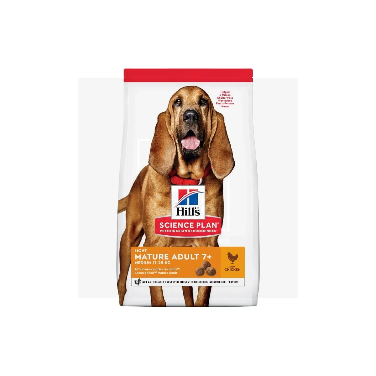 Hill's Light Mature koeratoit kanaga keskmisele koerale 14kg - Tootepilt