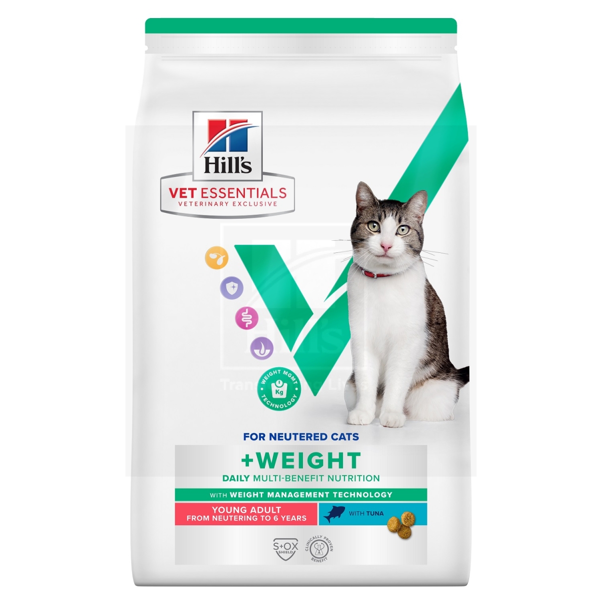 Hill's VE MB+Weight kuivtoit noortele kassidele tuunikalaga 1,5 kg - Tootepilt
