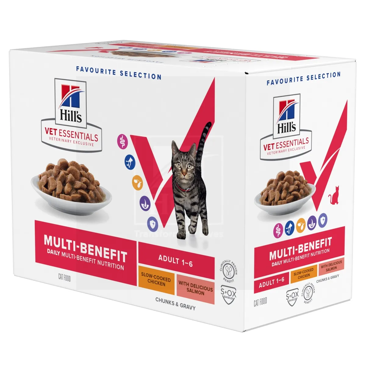 Hill's VE Multi-Benefit einekotikeste multipakk kana/lõhe, 12 x 85g - Tootepilt