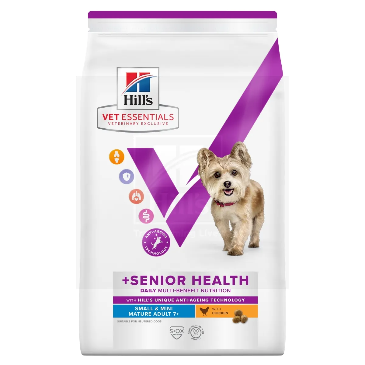 Hill's VE MB täistoit väikestele eakatele koertele kanaga 2kg - Tootepilt