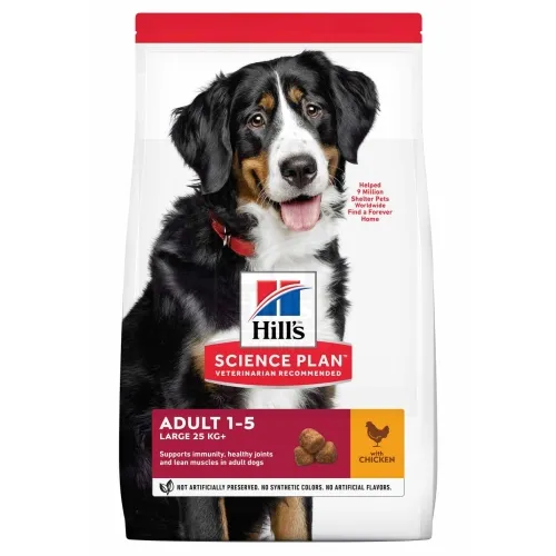 Hill's Science Plan koeratoit kanaga suurt kasvu koerale 14kg