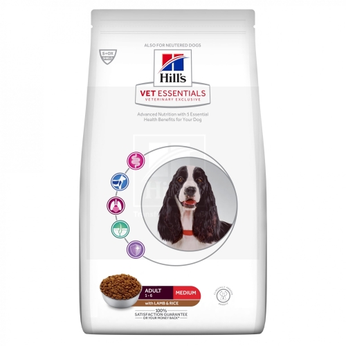 Hill's Vet Essentials Medium koeratoit lamba & riisiga 2kg