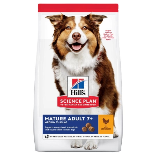 Hill's Science Plan Mature koeratoit kanaga keskmisele koerale 18kg