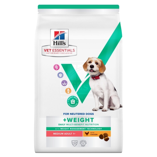 Hills VE MB+Weight kuivtoit keskmist kasvu koertele kanaga 2 kg