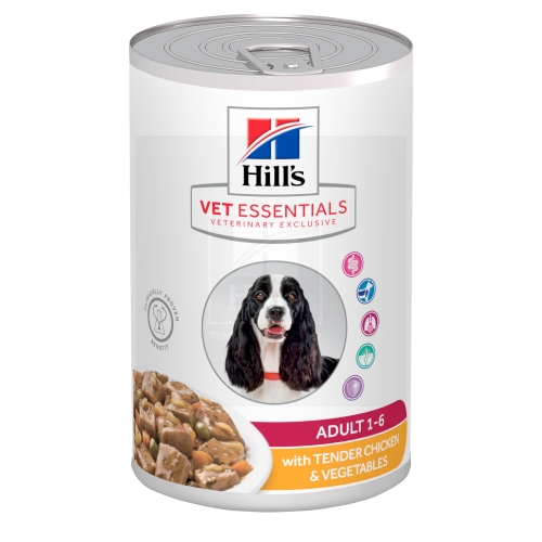 Hill's Vet Essentials hautis kana ja köögiviljadega koerale 363g