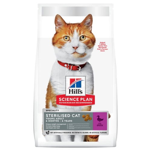 Hill's Science Plan Sterilized Young kassitoit pardilihaga 1,5kg