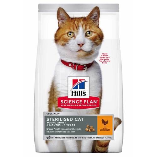 Hill's Science Plan Sterilized Young kassitoit kanalihaga 1,5kg