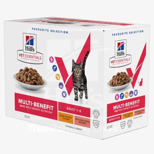 Product image of Hill's VE Multi-Benefit einekotikeste multipakk kana/lõhe, 12 x 85g