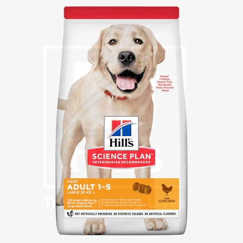 Product image of Hill's Science Plan Light koeratoit kanaga suurt kasvu koerale 14kg