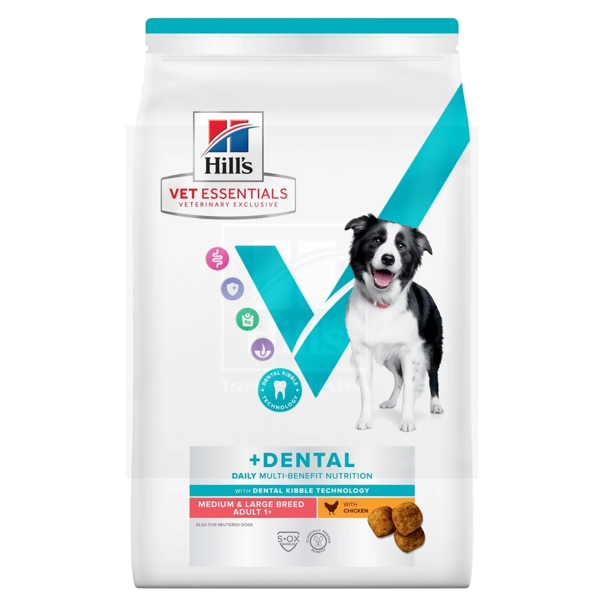 Hills VE MB+Dental kuivtoit keskmist/suurt kasvu koertele kanaga 2 kg - Tootepilt