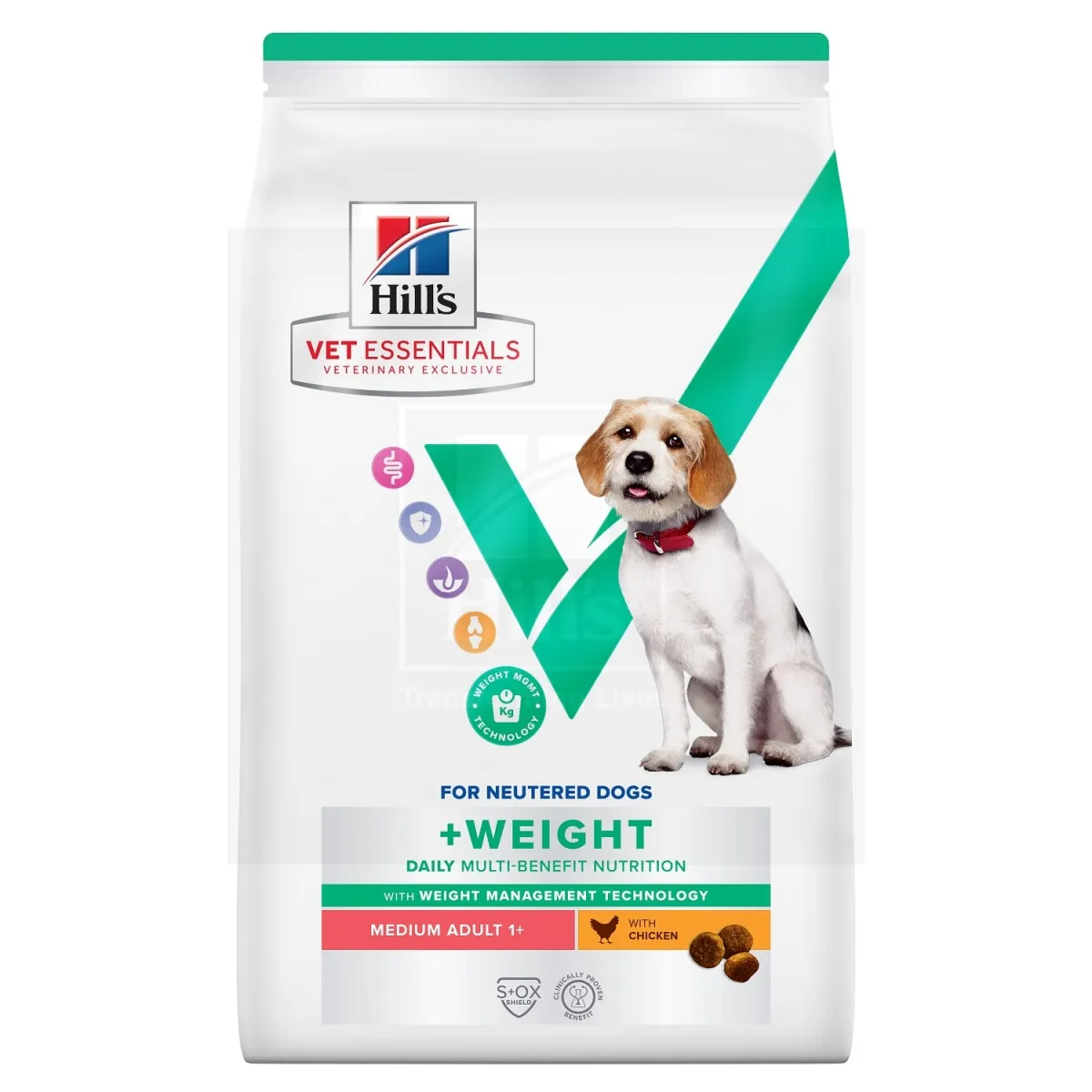 Hills VE MB+Weight kuivtoit keskmist kasvu koertele kanaga 2 kg - Tootepilt