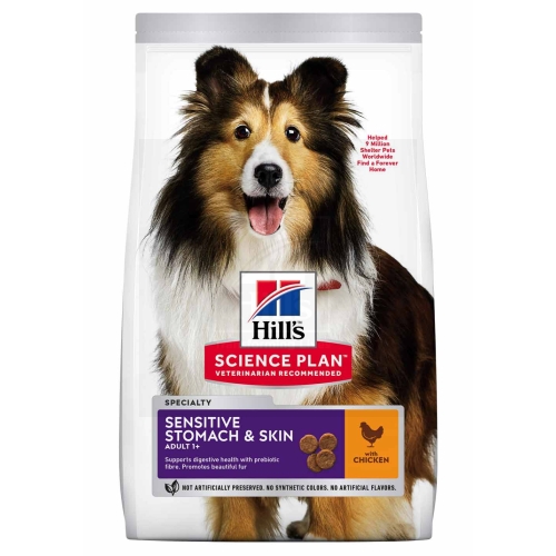 Hill's Science Plan Sensitive koeratoit kanaga keskmisele koerale2,5kg - Tootepilt 