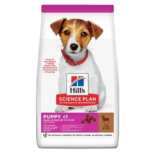 Hill's Science Plan Small&Mini kutsikatele lambaliha ja riisiga 1,5kg - Tootepilt 