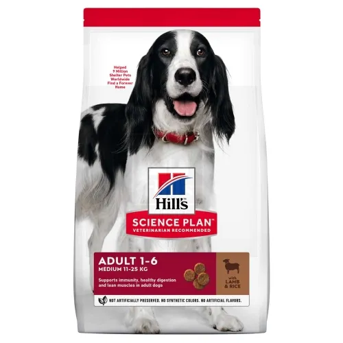 Hill's Science Plan koeratoit lamba & riisiga keskmisele koerale 2,5kg - Tootepilt 