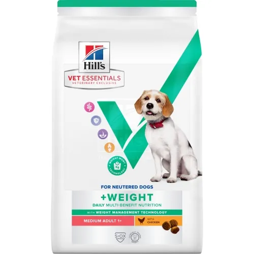 Hills VE MB+Weight kuivtoit keskmist kasvu koertele kanaga, 10 kg - Tootepilt 