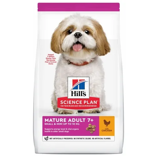Hill's Science Plan Mature koeratoit kanaga väiksele koerale 1,5kg - Tootepilt 
