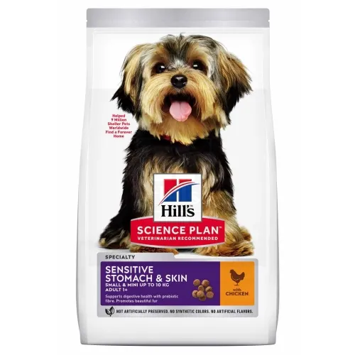 Hill's Science Plan Sensitive koeratoit kanaga väiksele koerale 1,5kg - Tootepilt 
