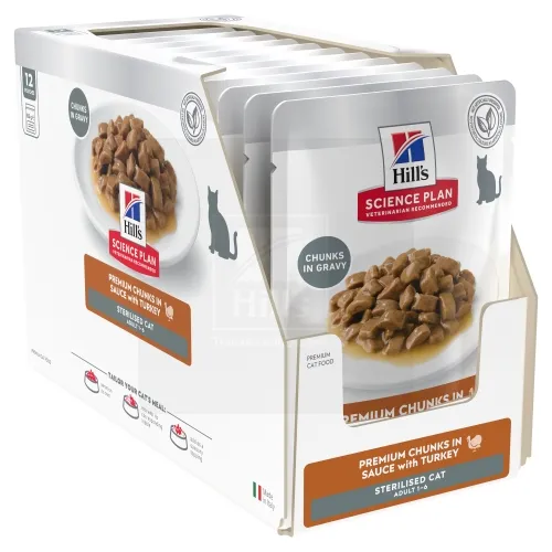 Hills kassi einekotike young sterilised kalkun 85g 12tk - Tootepilt 