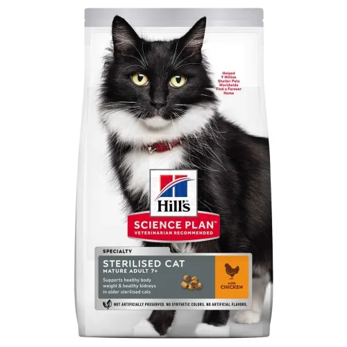 Hill's Science Plan Sterilized Mature kassitoit kanalihaga 3kg - Tootepilt 