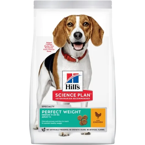 Hill's Science Plan Weight koeratoit kanaga keskmisele koerale 2kg - Tootepilt 