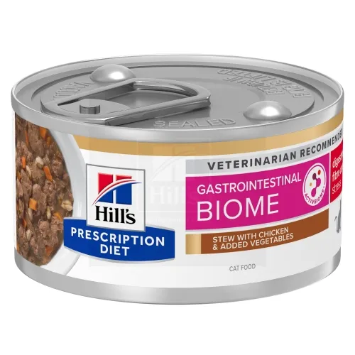 Hill's Prescription Diet GiBiome Stress hautis kassile kana/köögiv.82g - Tootepilt 