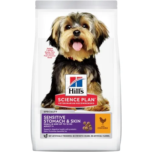Hill's Science Plan Sensitive koeratoit kanaga väiksele koerale 3kg - Tootepilt 