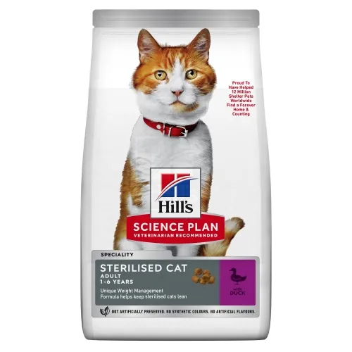 Hill's Science Plan Sterilized Young kassitoit pardilihaga 3kg - Tootepilt 