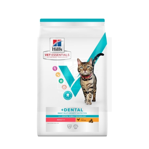 Hill's VE MB+Dental kuivtoit täiskasvanud kassidele kanaga 1,5 kg - Tootepilt 